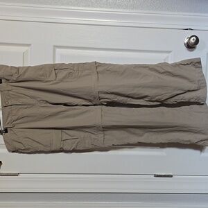 The north face light weight cargo zip off pants large**